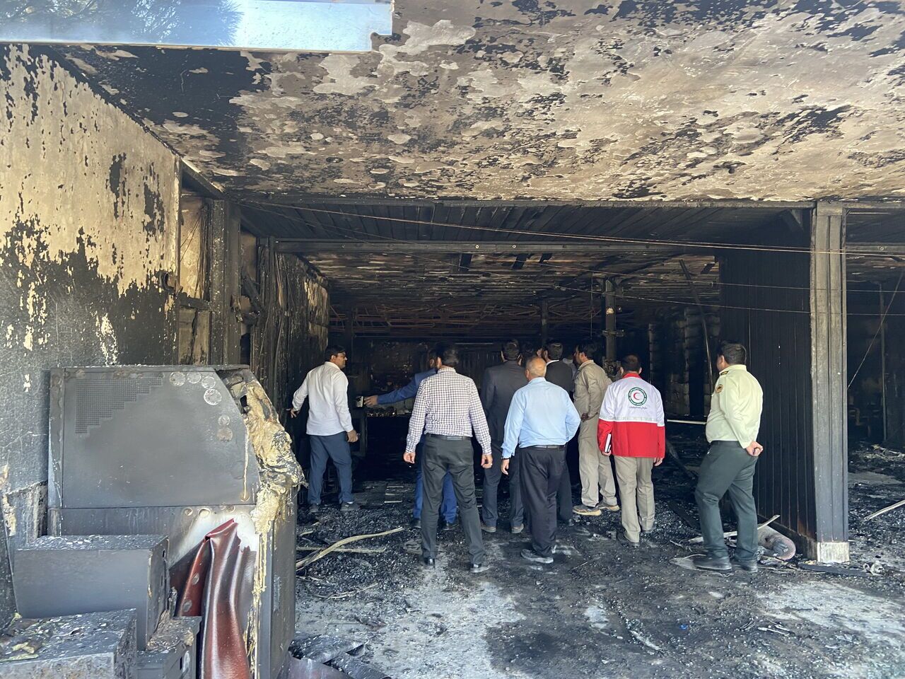 آتش سوزی در هلال احمر کرمان