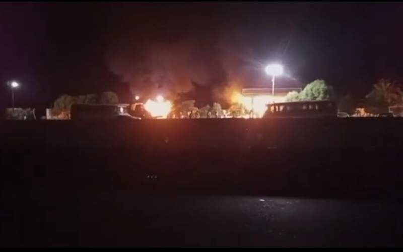 آتش سوزی در پمپ بنزین بمپور