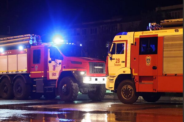 آتش سوزی مهیب در مرکز روسیه