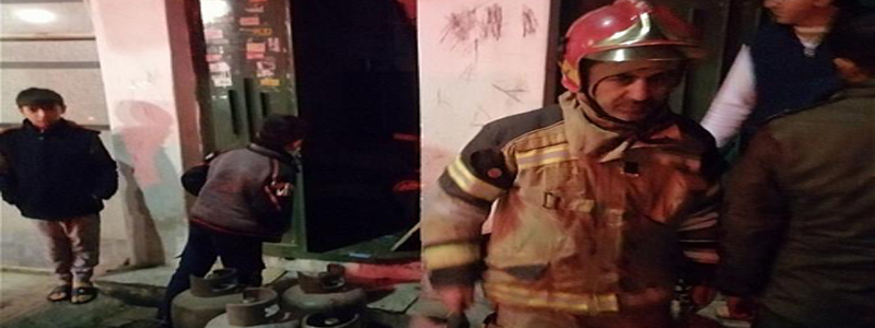 آتش سوزی در ساختمان حسینیه