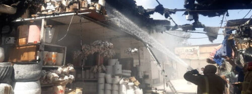 آتشسوزی در بازار گل خاوران