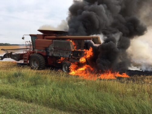 آتش سوزی ماشین آلات کشاورزی