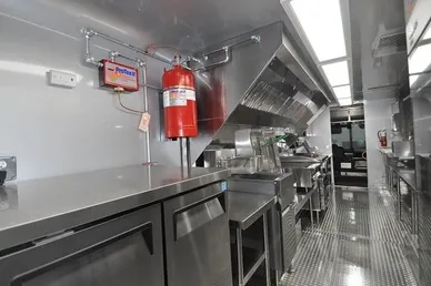 کپسول آتش نشانی در کامیون حمل غذا