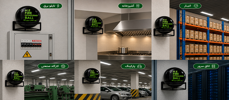 جایگزاری توپ اطفا حریق